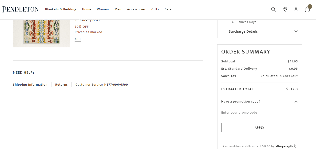 How to apply Pendleton coupon code